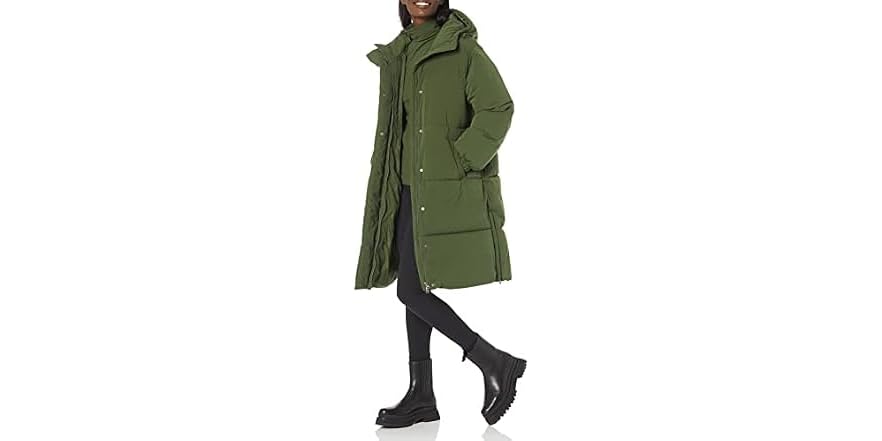 $14.99 | Amazon Essentials Women Long Puffer Jacket at Woot!