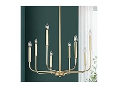 KSANA Gold Chandelier, Modern Light Fixture