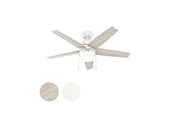 Hunter Fan 44 Inch White Indoor Ceiling Fan for Bedroom