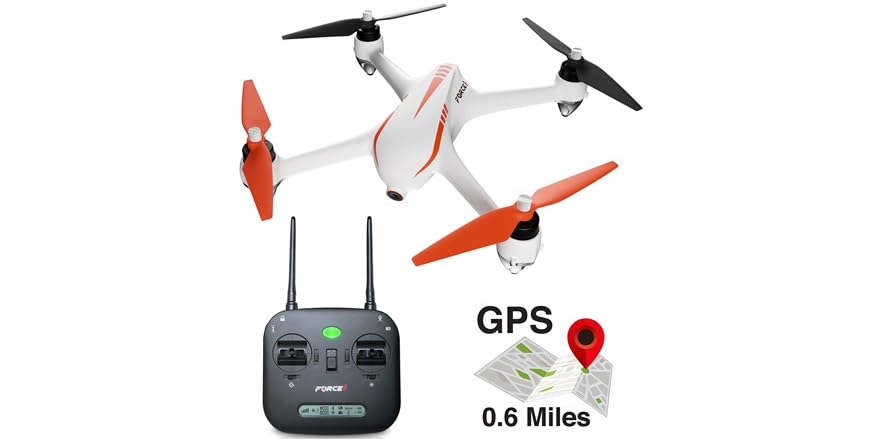 Force1 Quadcopter Drone with HD 1080p Camera and GPS