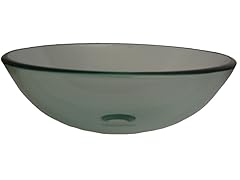 Clear Round Glass Vessel Sink