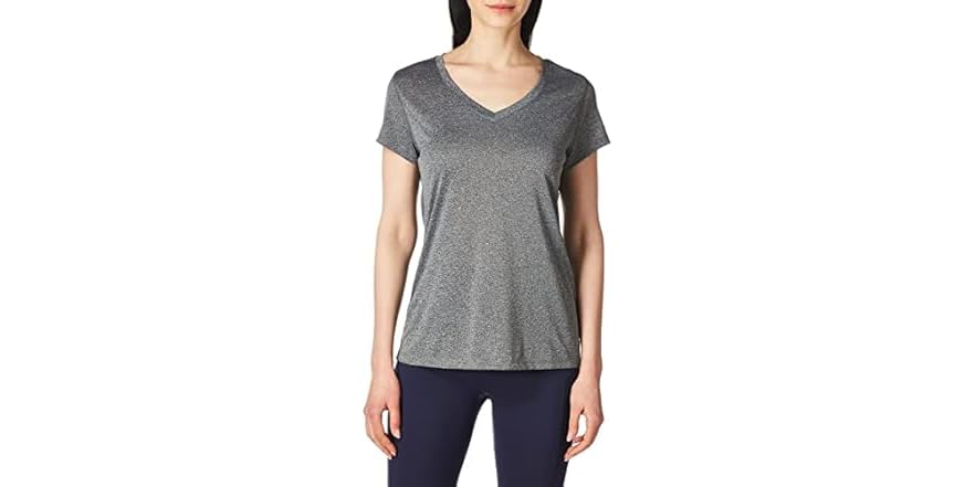 Women's Vintage Baseball Fan V-Neck Tee - Atlanta Team Design (Navy & Red)