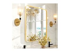GlasFlength Gold Bathroom Mirror 40x30"