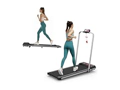 NAYSAYE Walking Pad Treadmill, black with screen