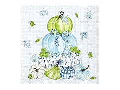 IHR 3-Ply Napkin Pack, Chinoiserie Stacked Pumpkins, 20-Count