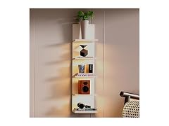 Bloddream 5-Tier Wall Shelves LED White