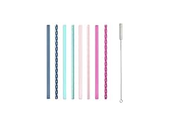Ello 8 Pack Reusable Plastic Straws