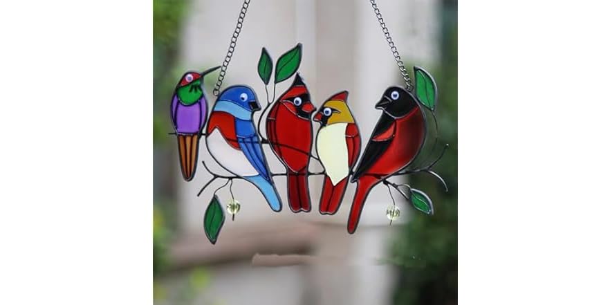 Bird Stained Glass Suncatcher