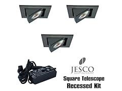 3-Light 105W Square Telescope Mini Recessed Kit