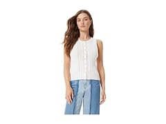 Sam Edelman  (XS) Sable Scallop Hem Button Top