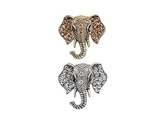 QKAIFRYSUG Elephant Brooch Pin Retro Cry