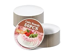 Demiwise 50PCS 10 Inch Round Cake Boards