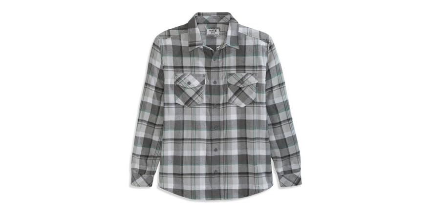 Hurley Men's Flannel Button Up Shirt