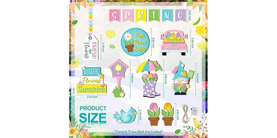 21 PC Spring Themed Table Decor Set