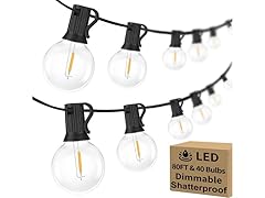 Bosceos 80FT Outdoor G40 LED Globe String Lights