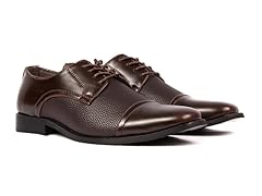 Gino Pheroni Men's Lace-up Cap Toe Dress Shoes