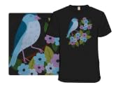 Bird on a Branch with Flowers