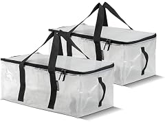 CleverMade Storage Duffel Bag 41L 2 Pack- Transparent