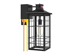 Kondras 18inch Porch Light with GFCI Outlets