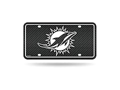 Miami Dolphins Carbon Fiber Auto Tag