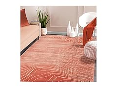 Superior 7'x9' Modern Abstract Wood Grain Indoor Rug