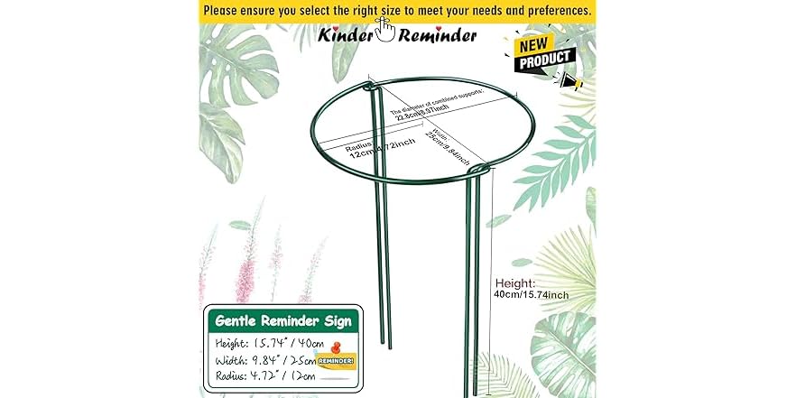 8 Pack Half Circle Plant Support Stakes