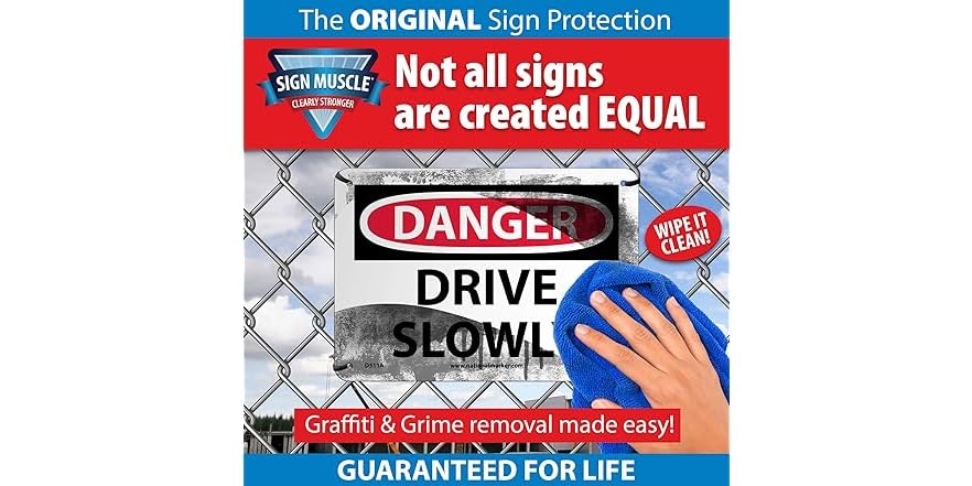 NMC CS12 SLOW Sign - 12.63 in. x 10.38 i