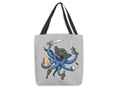 Octopus Pirate Medium Tote Bag