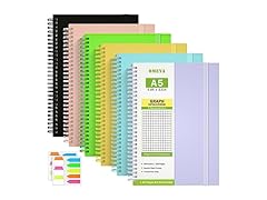 OMEYA  6 Pack Graph Paper Notebook