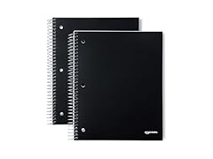 Amazon Basics 3-Subject Notebook Blk 2pk