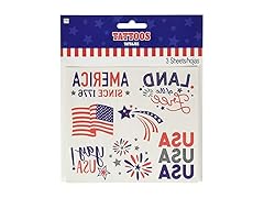 amscan Patriotic Tattoo Multi-Pack 3 Sheets