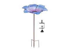 Sunnydaze Glass Bird Bath 11.5in