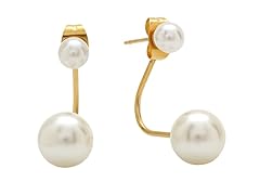 Two-Row Pearl Earrings
