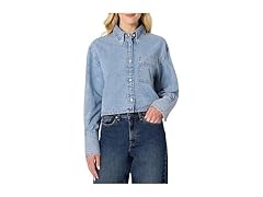 AE Womens Modern Oversized Cropped Shirt
