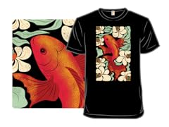 Carp Fish Among Flowers
