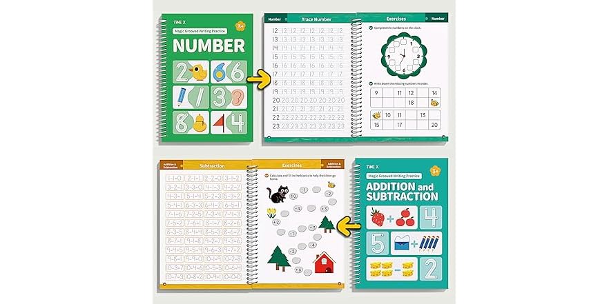 Timetome Magic Grooved Writing Practice Books