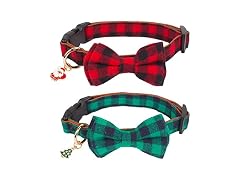 ADOGGYGO Christmas Dog Collar with Bow