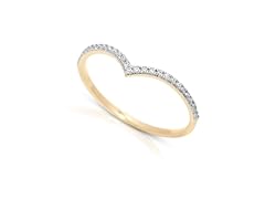 PAJURE 14k Gold Diamond Wishbone Ring