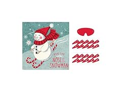 Multicolor Peppermint Twist Pin the Nose on the Snowman (Pack of 4)
