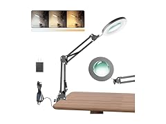 UBeesize 10X Magnifying Glass w/Light & Stand