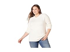 Amazon  Essentials Classic Crew Sweater Ivory 6X