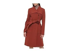 Cole Haan Wool Coat (8) Rust