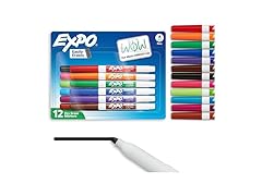 EXPO Dry Erase Fine Tip Markers, 12 Count