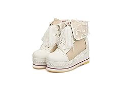 HILIB Women's Cute Lolita Boots Cosplay