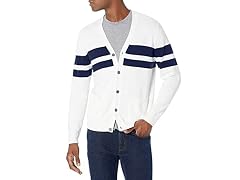 Amazon Essentials Men (S) Cardigan Navy White Rugb