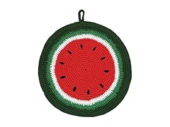 Jubilee Melon Pop Crochet Cotton Trivet 8in
