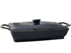 Ceramic Casserole Dish with Lid 19.25"