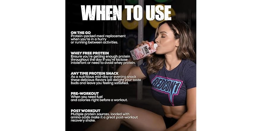 (12 pk) REDCON1 MRE Ready to Drink Protein Shakes