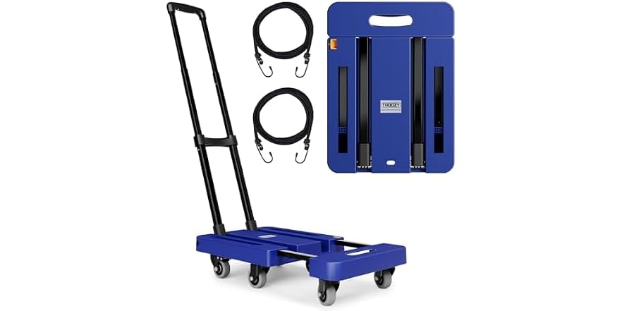 TROOZY Folding Hand Truck 6-Wheel Dolly 500lbs