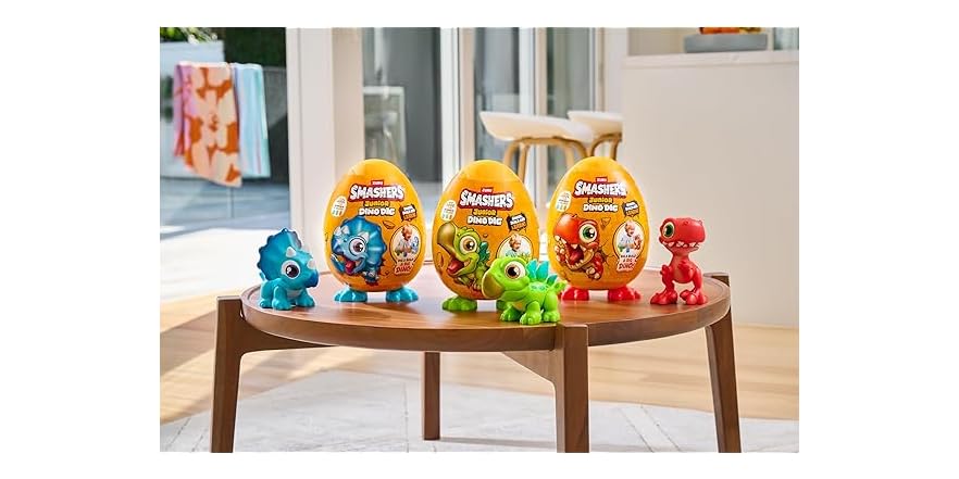 Smashers Junior Dino Dig Uovo Con Dinosauro Raptor – 500g Di Pasta, 3 Stampini E 18 Sorprese, Gioco Sensoriale Per Bambini 18 Mesi – 3 Anni, Da Scavare E Costruire